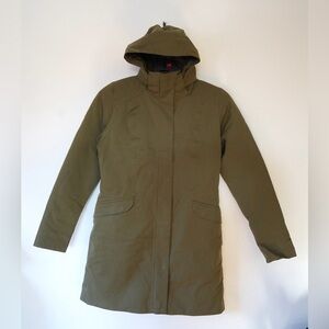 Patagonia Duete Parka Coat Jacket Women's M Army Green 600 Duck Down Hiking